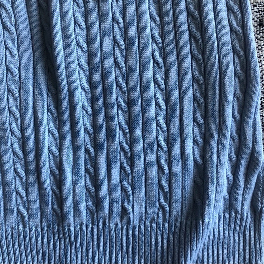 “Izod” Baby Blue Cable Knit Pullover Sweater NWT - Picture 5 of 6